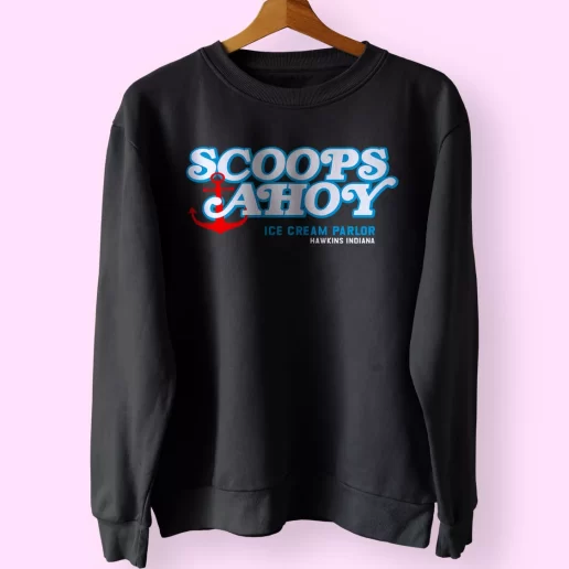 Scoops Ahoy Ice Cream Parlor Stranger Things Classic Sweatshirt Style