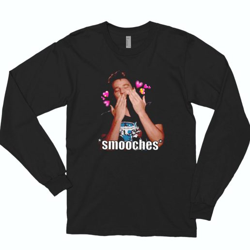 Smooches Meme Pedro Pascal Funny Long Sleeve T Shirt 1