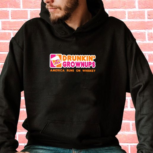 Streetwear Hoodie Drunkin Grownups Whiskey 1