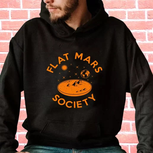 Streetwear Hoodie Flat Mars Society 90s Retro