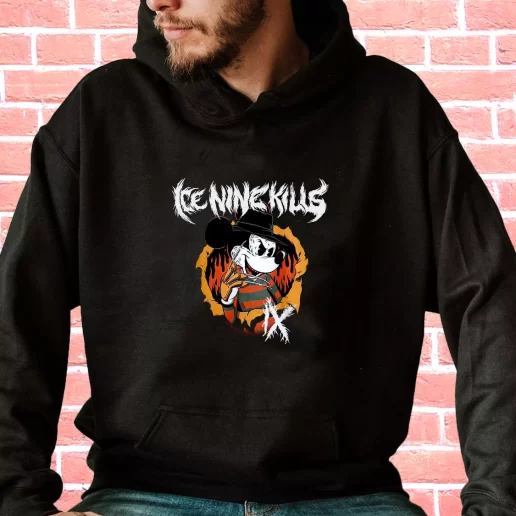 Streetwear Hoodie Ice Nine Kills Freddy Krueger Mickey Mouse On Sale