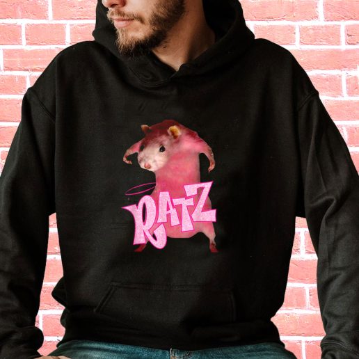 Streetwear Hoodie Ratz Pink Meme 1