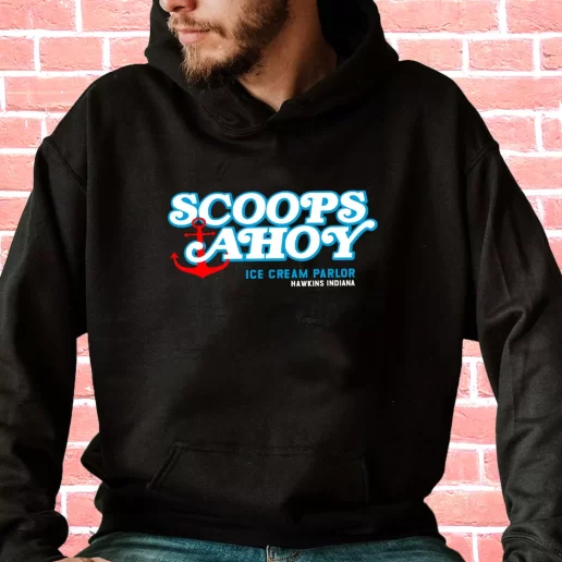 Streetwear Hoodie Scoops Ahoy Ice Cream Parlor Stranger Things