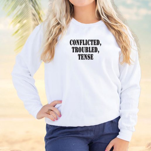 Vintage Sweatshirt Conflicted Troubled Tense 1