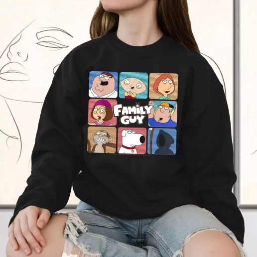 Vintage Sweatshirt Family Guy Group Tv Show Streetwear On Sale