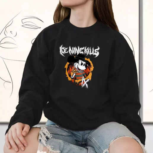 Vintage Sweatshirt Ice Nine Kills Freddy Krueger Mickey Mouse On Sale