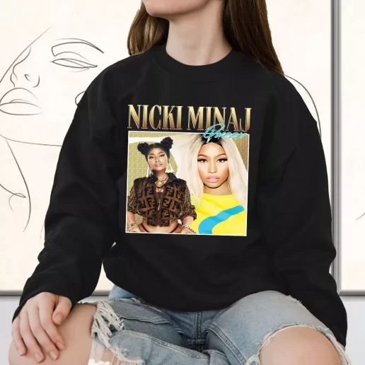 Vintage Sweatshirt Nicki Minaj American Singer Baby Onesie