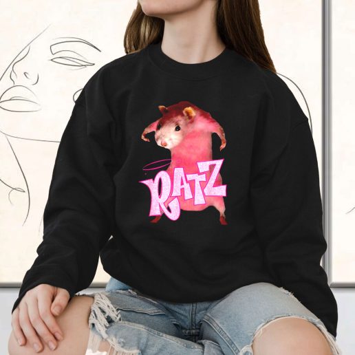 Vintage Sweatshirt Ratz Pink Meme 1