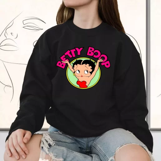 Vintage Sweatshirt Sexy Betty Boop Logo Cartoon