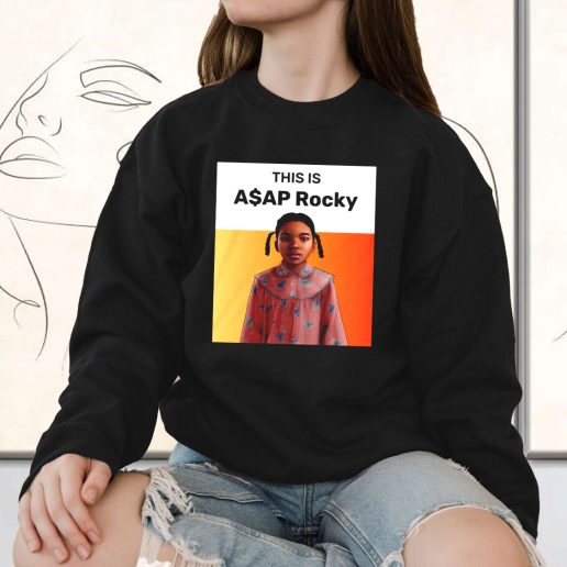 Vintage Sweatshirt This Is Asap Rocky Polar Express Girl Sarcastic 1