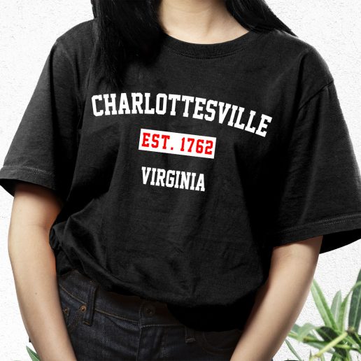 Aesthetic T Shirt Charlottesville Est 1762 Virginia 1