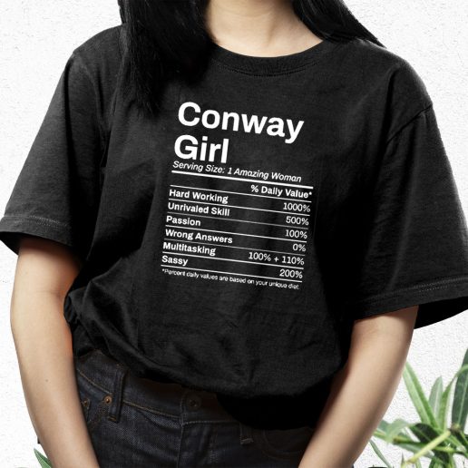 Aesthetic T Shirt Conway Girl Arkansas Nutrition Facts 1