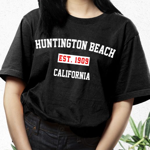 Aesthetic T Shirt Huntington Beach Est 1909 California 1