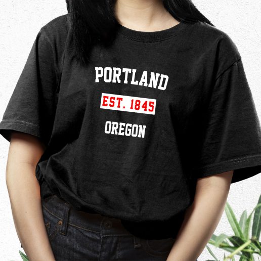 Aesthetic T Shirt Portland Est 1845 Oregon 1