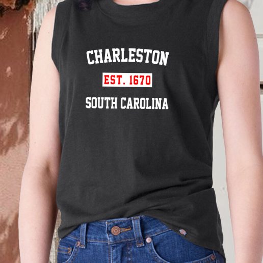 Aesthetic Tank Top Charleston Est 1670 South Carolina 1