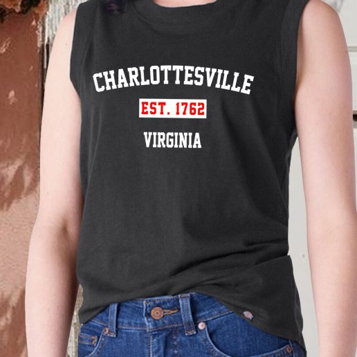 Aesthetic Tank Top Charlottesville Est 1762 Virginia 1