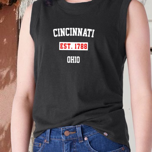 Aesthetic Tank Top Cincinnati Est 1788 Ohio 1