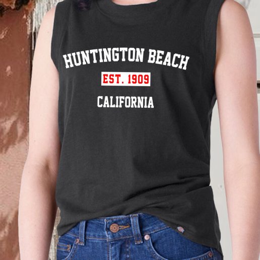 Aesthetic Tank Top Huntington Beach Est 1909 California 1