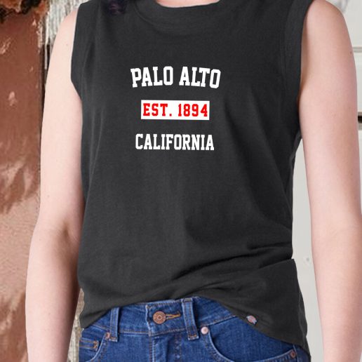 Aesthetic Tank Top Palo Alto Est 1894 California 1