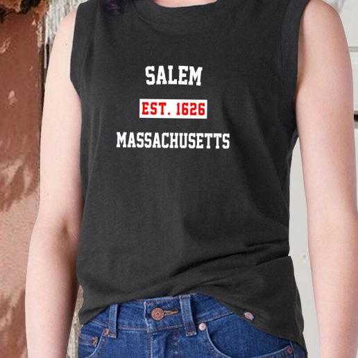 Aesthetic Tank Top Salem Est 1626 Massachusetts 1