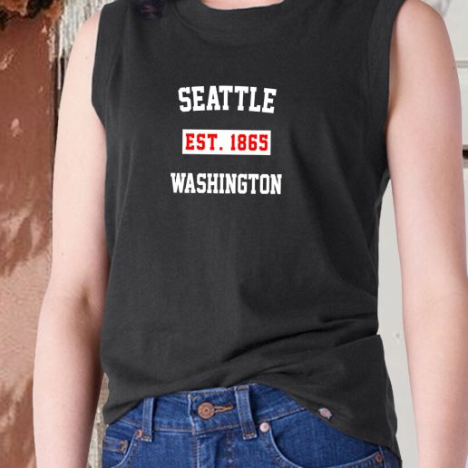 Aesthetic Tank Top Seattle Est 1865 Washington 1