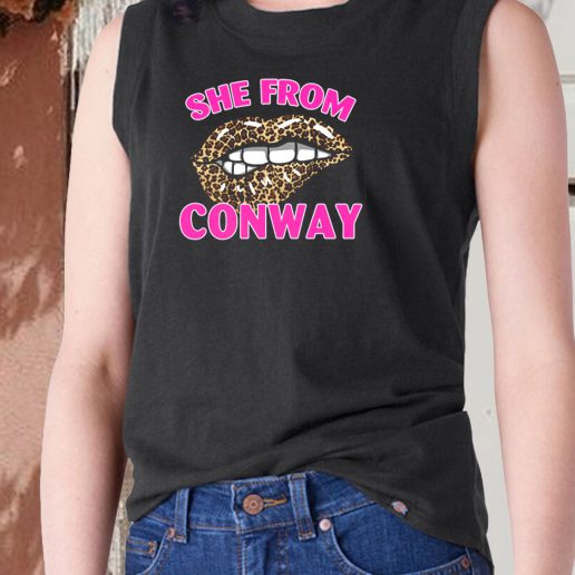 Aesthetic Tank Top She From Conway Arkansas Cheetah Leopard 1
