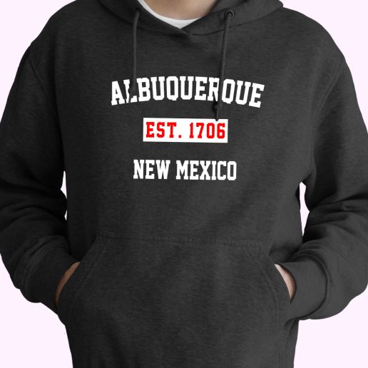 Albuquerque Est 1706 New Mexico Vintage Hoodie 1