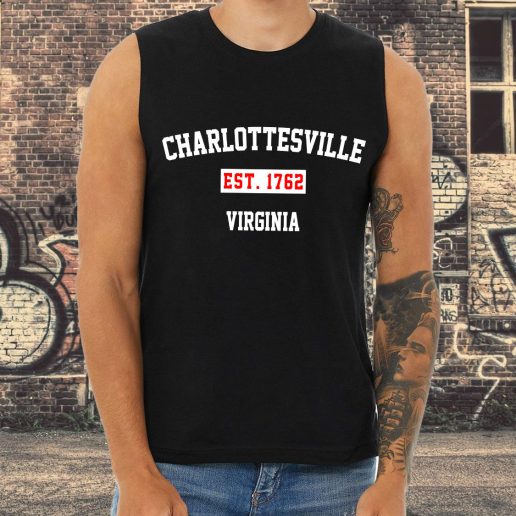 Athletic Tank Top Charlottesville Est 1762 Virginia 1