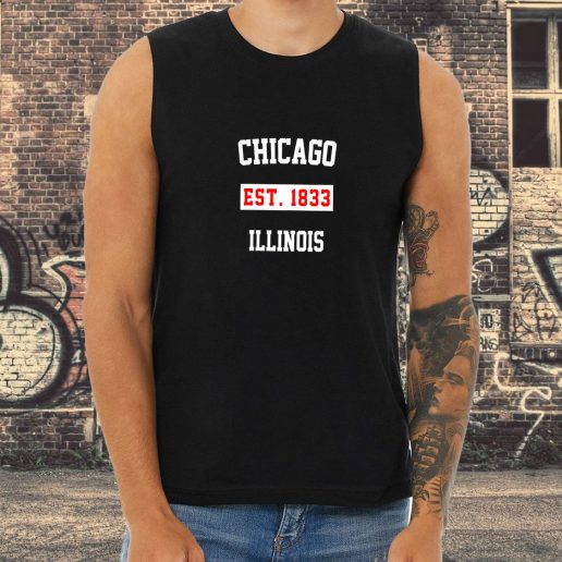 Athletic Tank Top Chicago Est 1833 Illinois 1