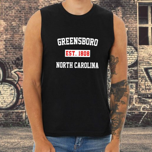Athletic Tank Top Greensboro Est 1808 North Carolina 1