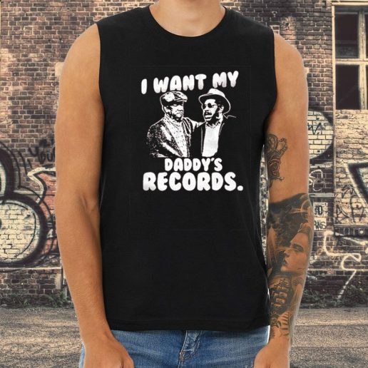 Athletic Tank Top I Want My Daddy Records 1