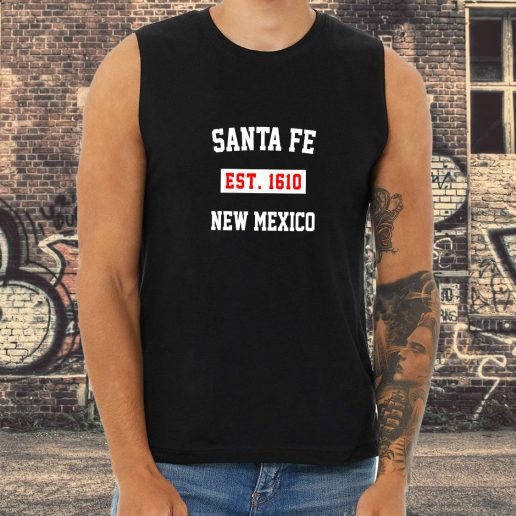 Athletic Tank Top Santa Fe Est 1610 New Mexico 1