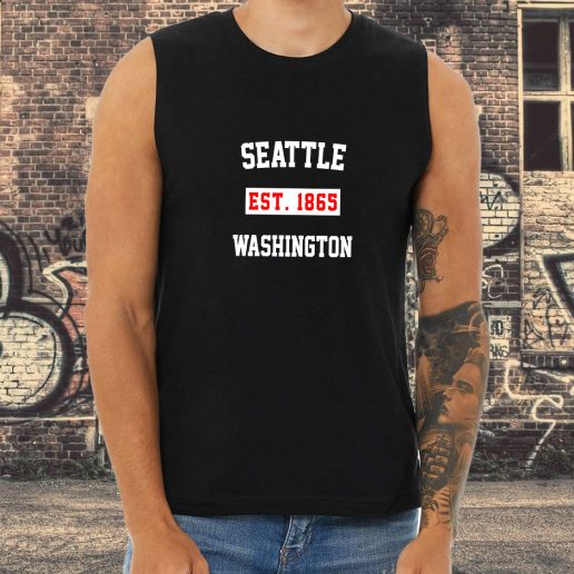 Athletic Tank Top Seattle Est 1865 Washington 1