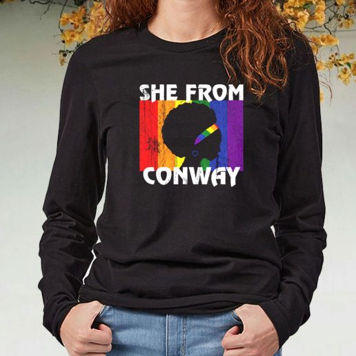 Black Long Sleeve T Shirt Black Girl She From Conway Arkansas 1