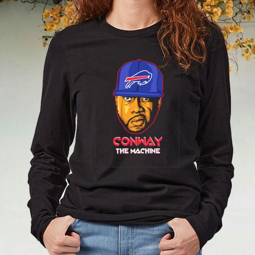 Black Long Sleeve T Shirt Conway The Machine With Hat 1