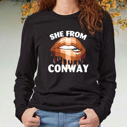 Black Long Sleeve T Shirt She From Conway Arkansas 1