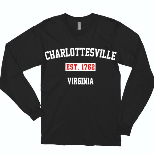 Charlottesville Est 1762 Virginia 90s Long Sleeve T shirt 1