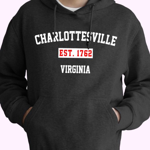 Charlottesville Est 1762 Virginia Vintage Hoodie 1