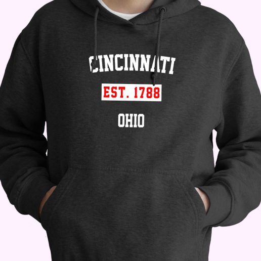 Cincinnati Est 1788 Ohio Vintage Hoodie 1