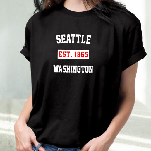 Classic T Shirt Seattle Est 1865 Washington 1