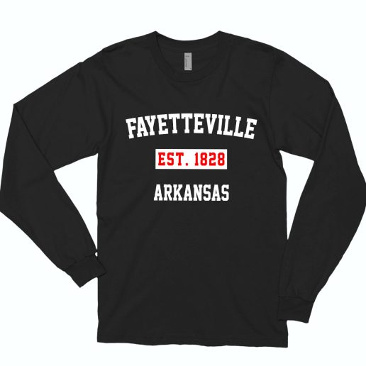 Fayetteville Est 1828 Arkansas 90s Long Sleeve T shirt 1