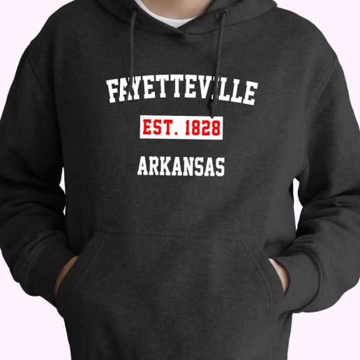 Fayetteville Est 1828 Arkansas Vintage Hoodie 1