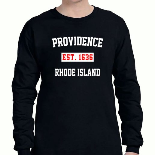 Graphic Long Sleeve T Shirt Providence Est 1636 Rhode Island 1