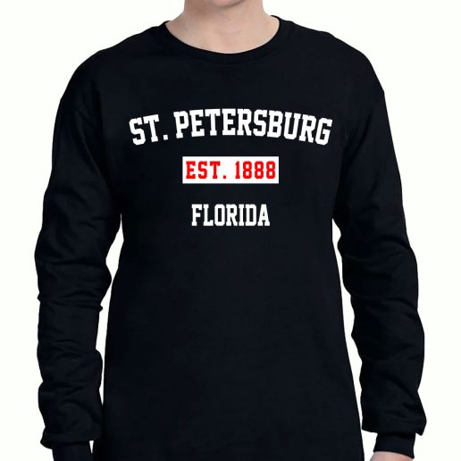 Graphic Long Sleeve T Shirt St. Petersburg Est 1888 Florida 1