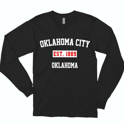 Oklahoma City Est 1889 Oklahoma 90s Long Sleeve T shirt 1