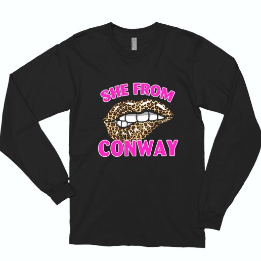 She From Conway Arkansas Cheetah Leopard Long Sleeve T Shirt 1