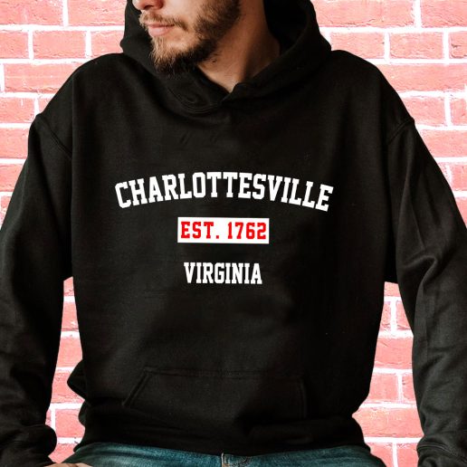 Streetwear Hoodie Charlottesville Est 1762 Virginia Vintage Hoodie 1