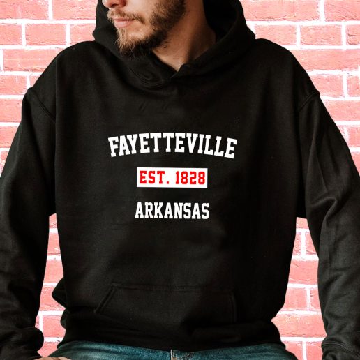 Streetwear Hoodie Fayetteville Est 1828 Arkansas Vintage Hoodie 1