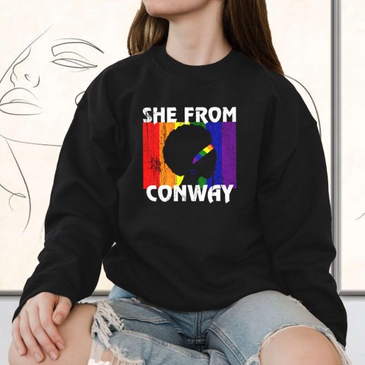 Vintage Sweatshirt Black Girl She From Conway Arkansas 1