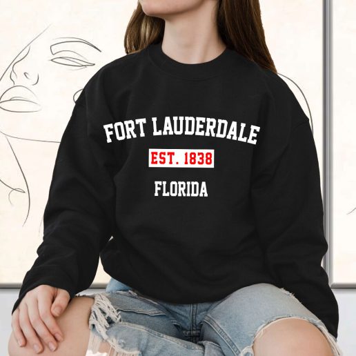 Vintage Sweatshirt Fort Lauderdale Est 1838 Florida 1
